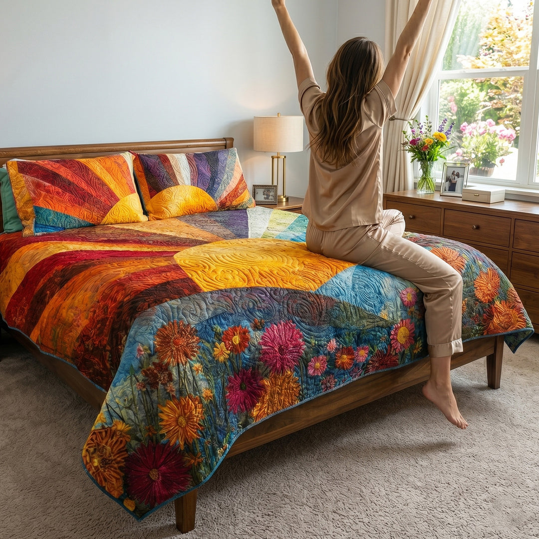 Morning Glow Bamboo Quilt Bedding Set