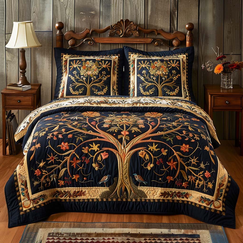 Mystic Life Roots Bamboo Quilt Bedding Set
