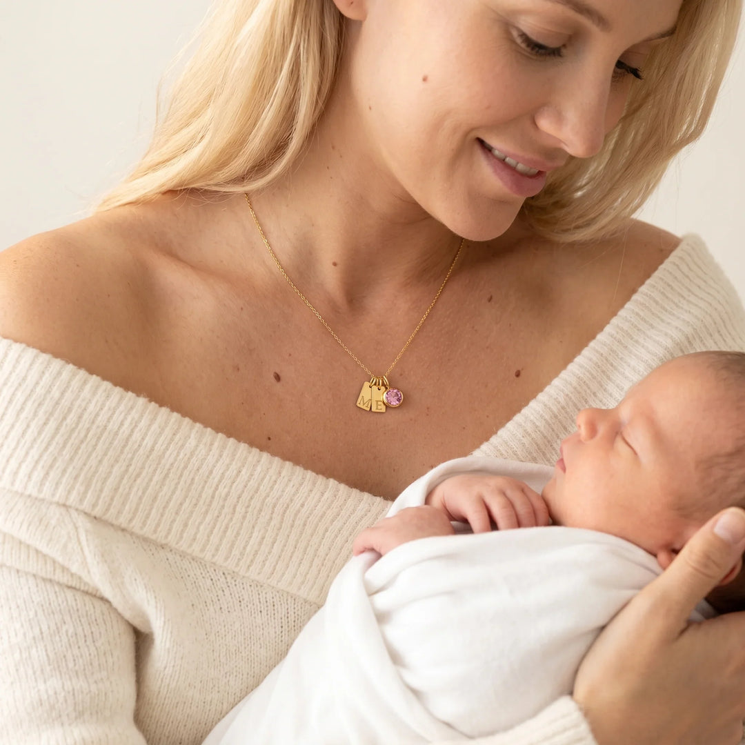 Personalized Initial & Birthstone Charms