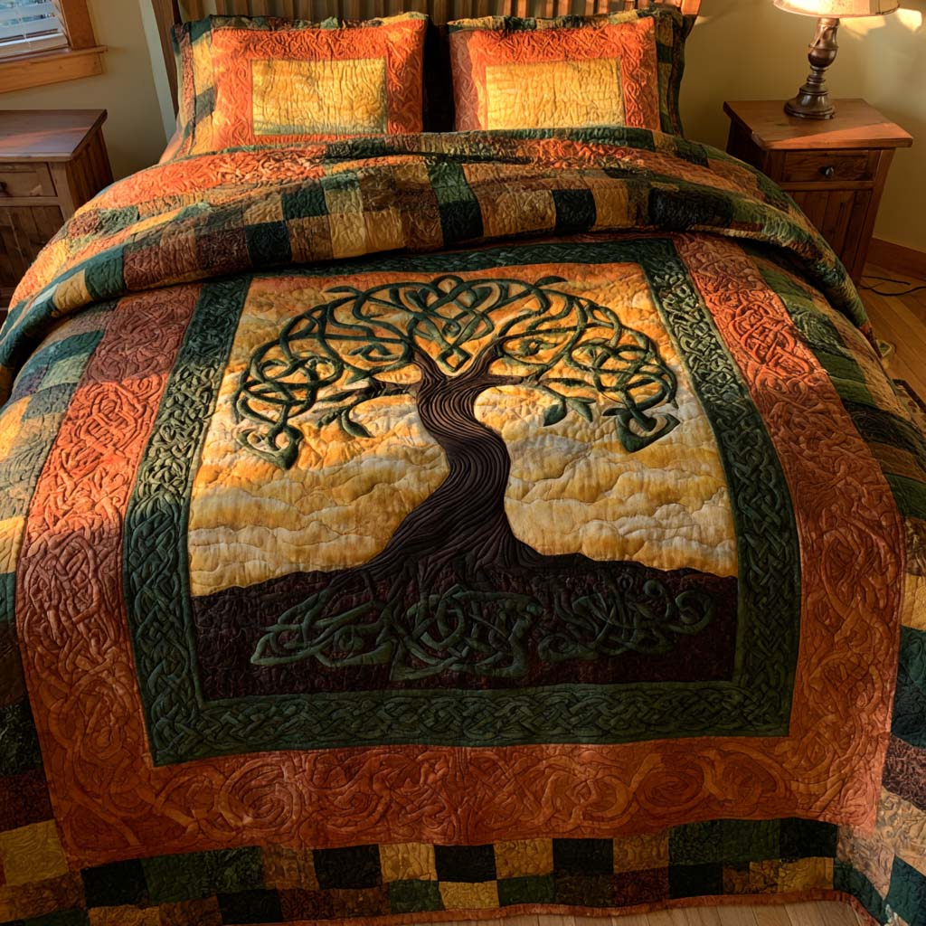 Natural Balance Tree Bamboo Quilt Bedding Set