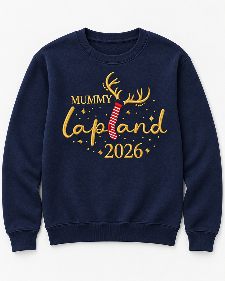 Lapland Family Embroidered Bamboo Women Crewneck Sweatshirt