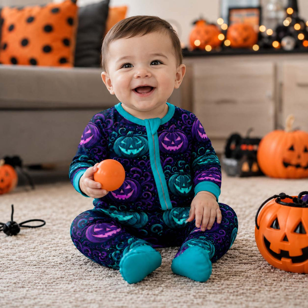 Neon Pumpkin Glow Green Bamboo Convertible Zippy