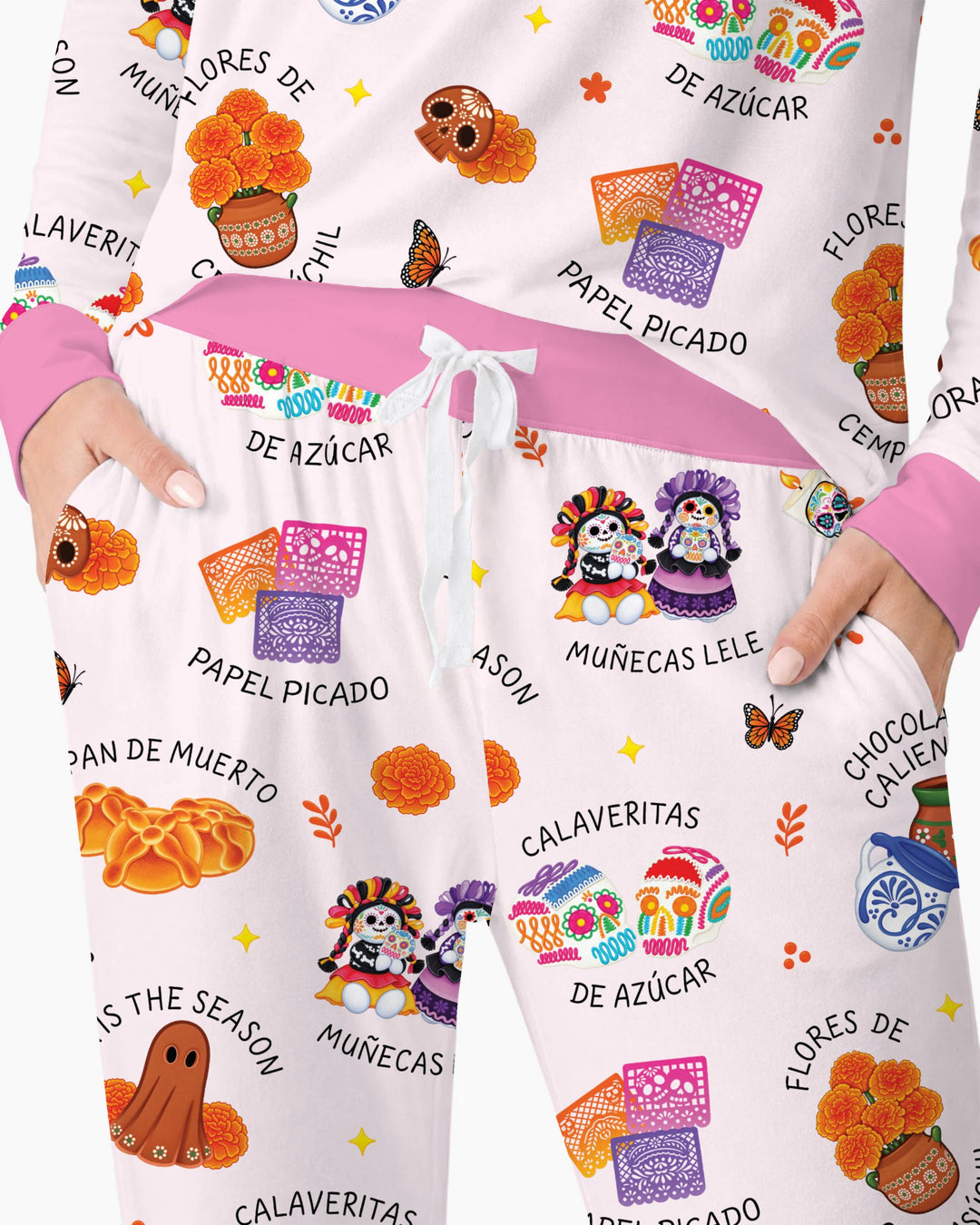 Tis the Dia De Muertos Bamboo Women Pajama Set