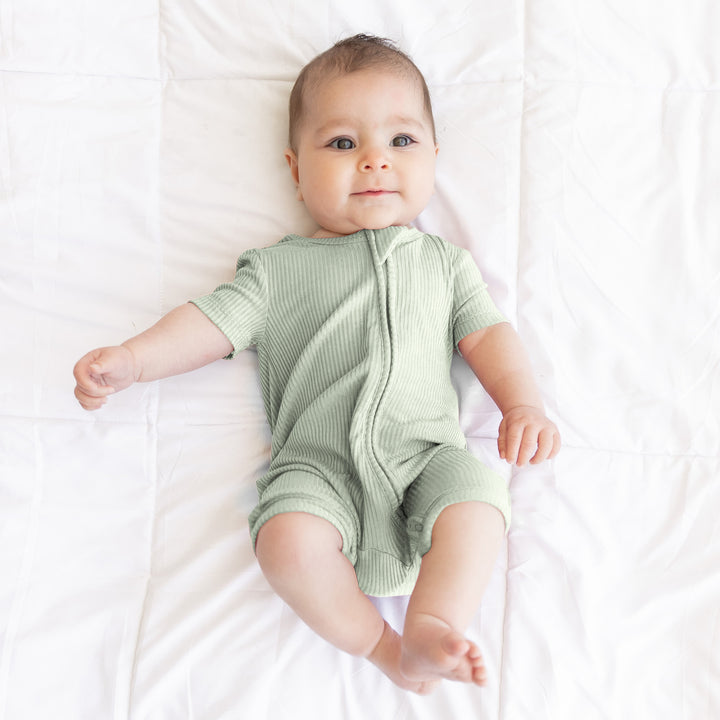 Sweet Sage Ribbed Shorty Zippy