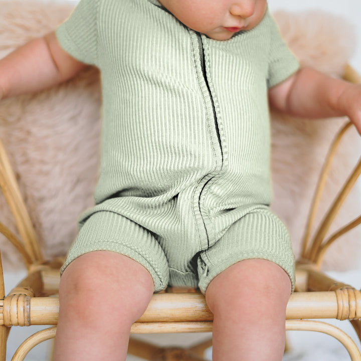 Sweet Sage Ribbed Shorty Zippy