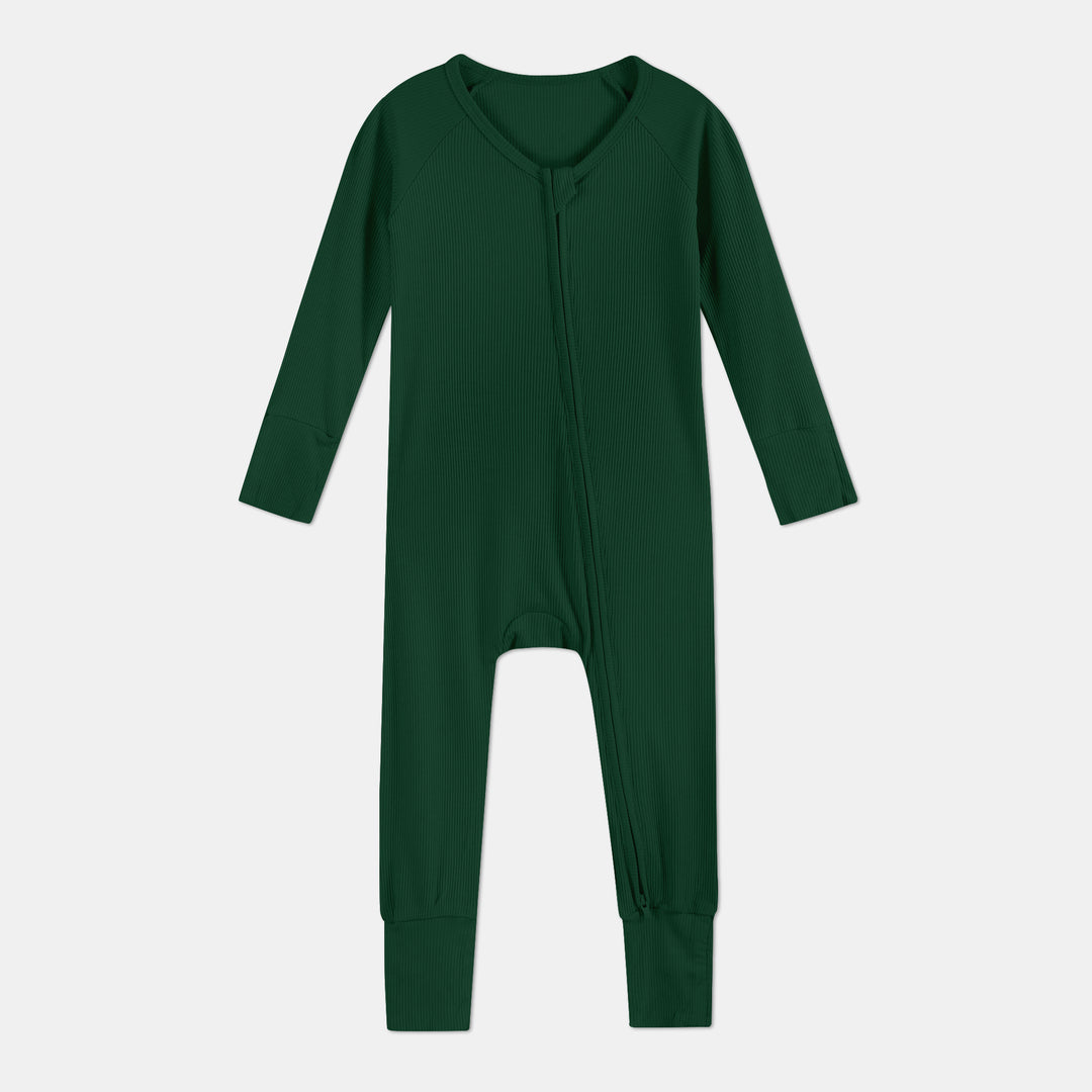 Forest Green Ribbed Convertible Zippy
