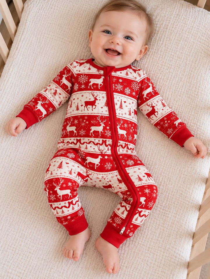 Nordic Christmas Reindeer Bamboo Convertible Zippy