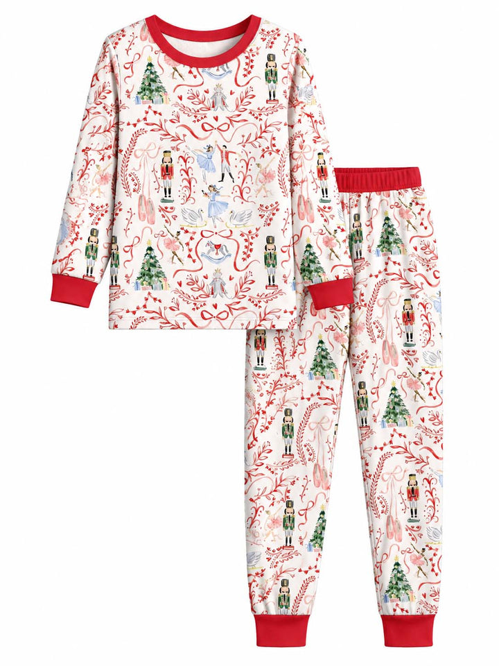 Nutcracker Christmas Ballet Bamboo Two Piece Long Sleeve Pajama Set