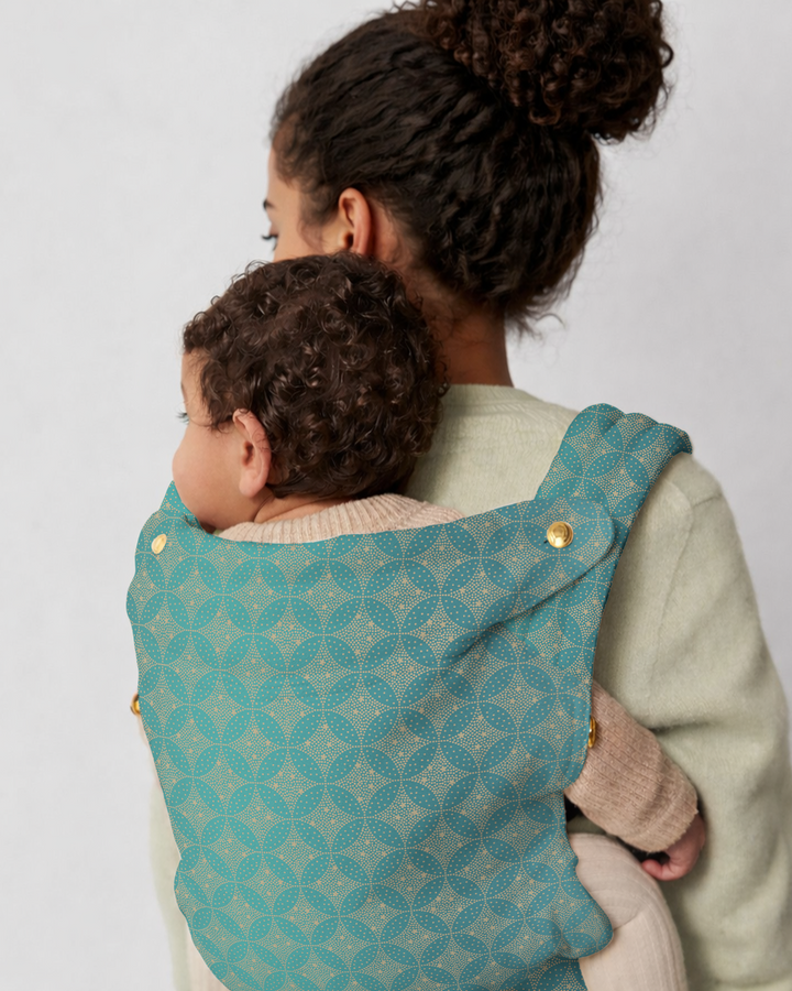 Teal & Gold Geometric Harmony Baby Carrier