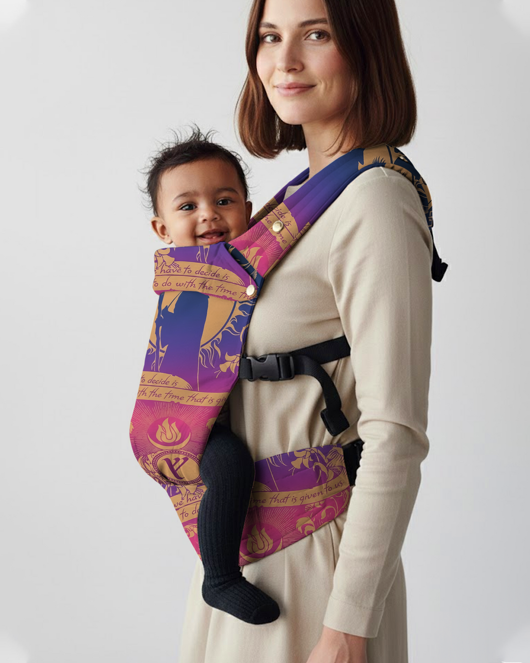 Mystic Fire Emblem Gradient Scroll Baby Carrier