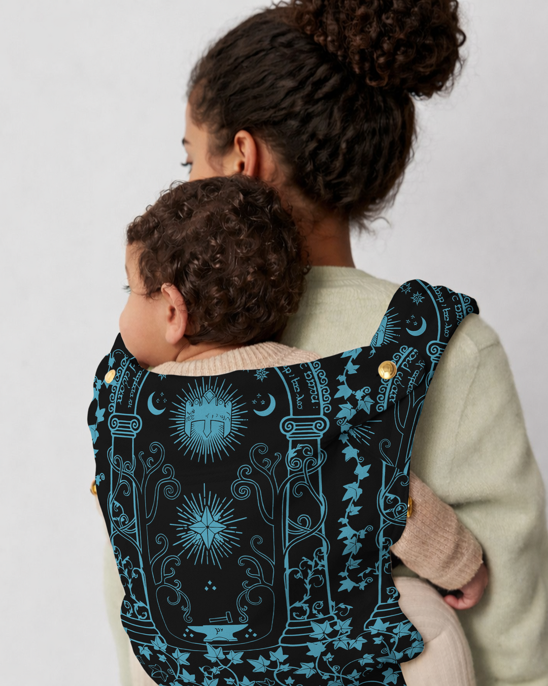 Midnight Celestial Garden Scroll Baby Carrier