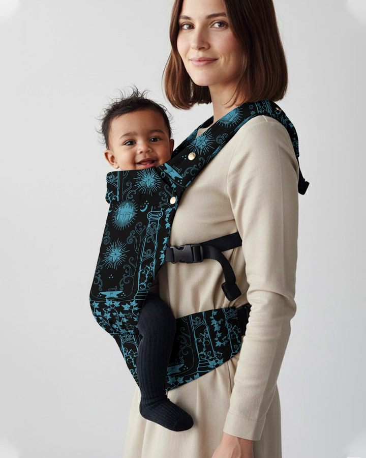 Midnight Celestial Garden Scroll Baby Carrier