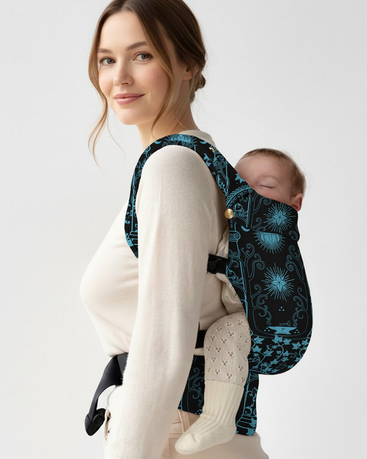 Midnight Celestial Garden Scroll Baby Carrier