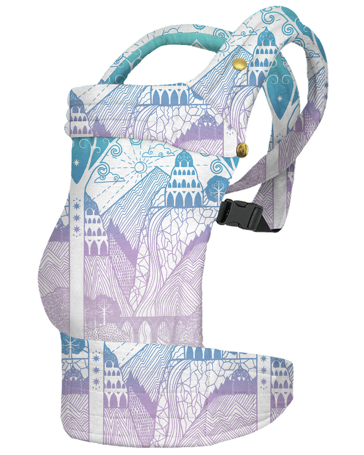 Dreamy Mountain Castle Landscape Baby Carrier