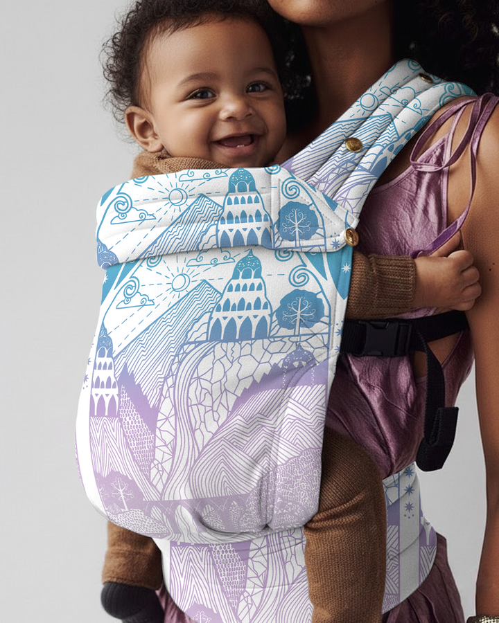 Dreamy Mountain Castle Landscape Baby Carrier