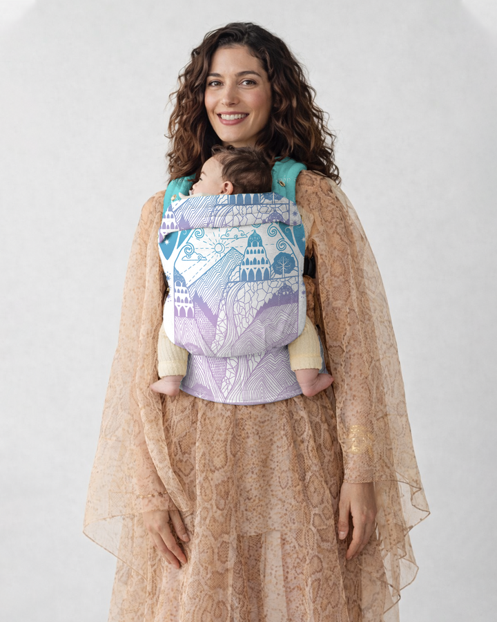Dreamy Mountain Castle Landscape Baby Carrier