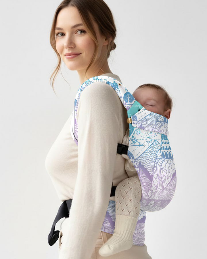 Dreamy Mountain Castle Landscape Baby Carrier