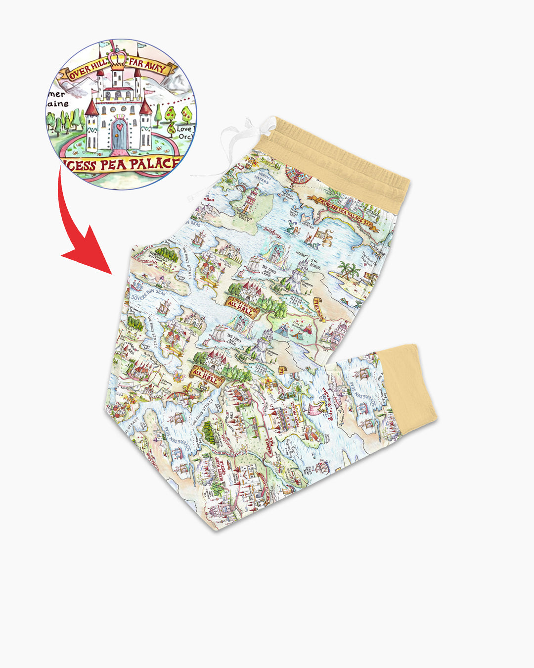 Once Upon A Map Mommy & Baby Matching Bamboo Women Pajama Set