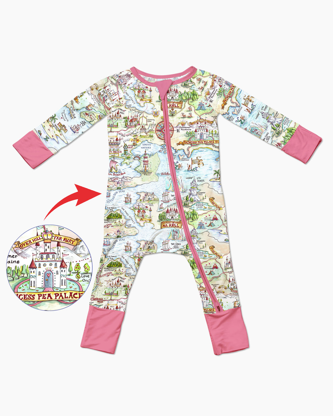 Once Upon A Map Mommy & Baby Matching Bamboo Convertible Zippy