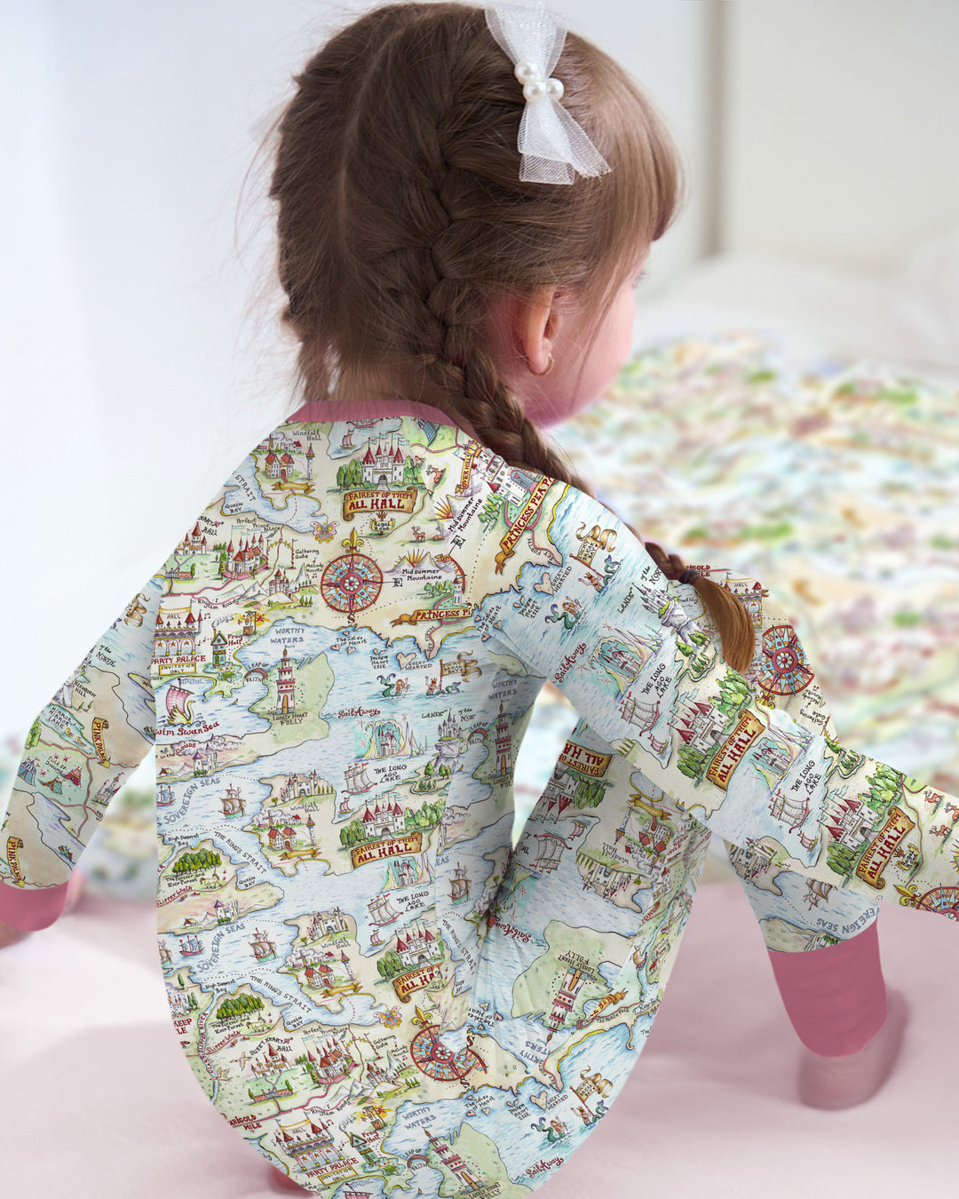 Once Upon A Map Mommy & Baby Matching Bamboo Convertible Zippy