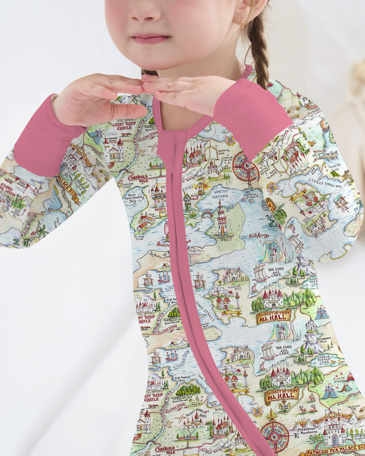 Once Upon A Map Mommy & Baby Matching Bamboo Convertible Zippy