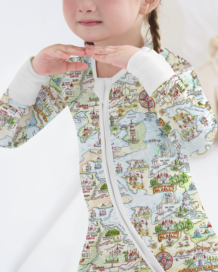 Once Upon A Map Mommy & Baby Matching Bamboo Convertible Zippy