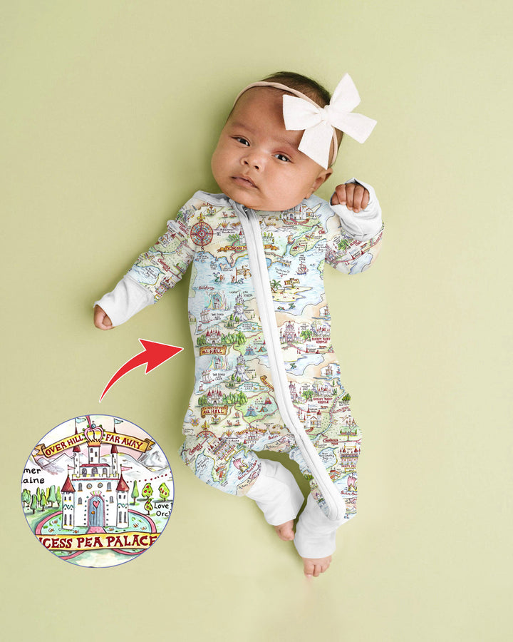 Once Upon A Map Mommy & Baby Matching Bamboo Convertible Zippy