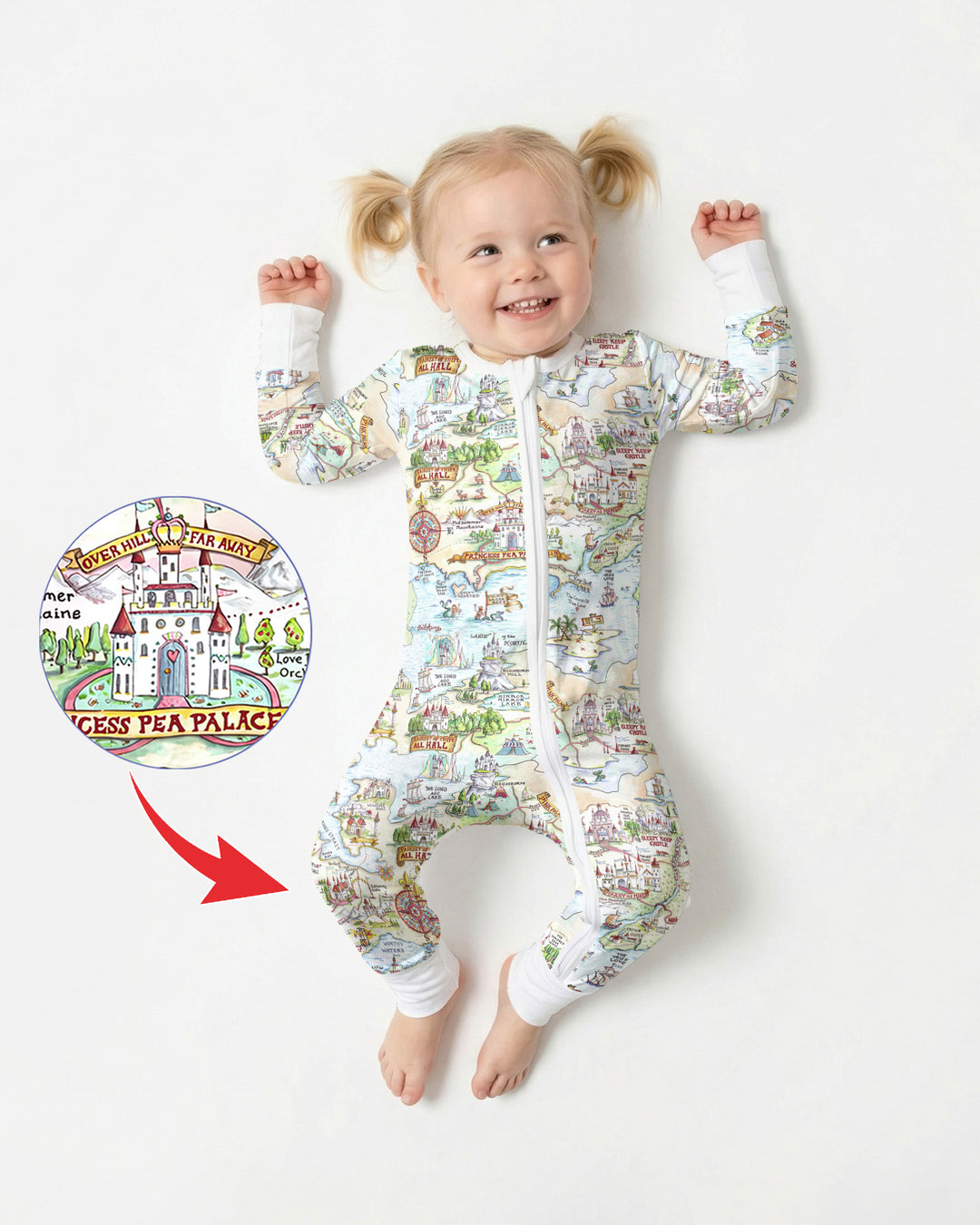 Once Upon A Map Mommy & Baby Matching Bamboo Convertible Zippy