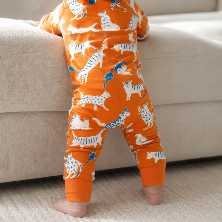 Orange Stretching Cats Bamboo Convertible Zippy