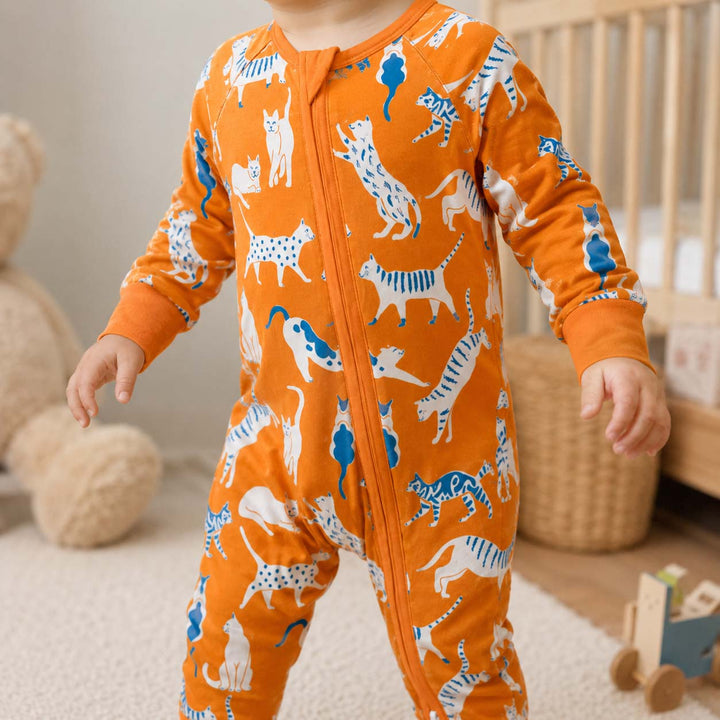 Orange Stretching Cats Bamboo Convertible Zippy