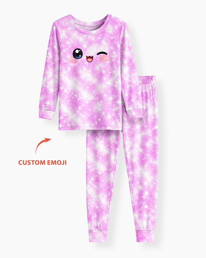 Kawaii Dumplings Emoji Bamboo Two Piece Long Sleeve Pajama Set