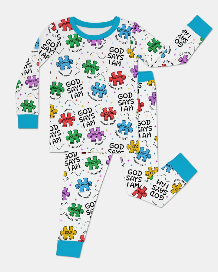 All Pieces Belong Two Piece Long Sleeve Pajama Set