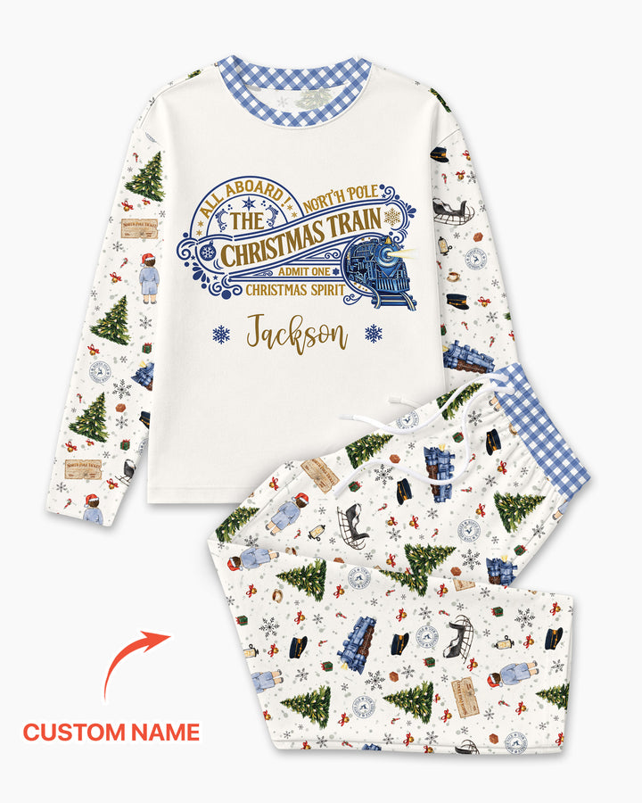 Custom Name North Pole Adventure Bamboo Men's Pajama Set