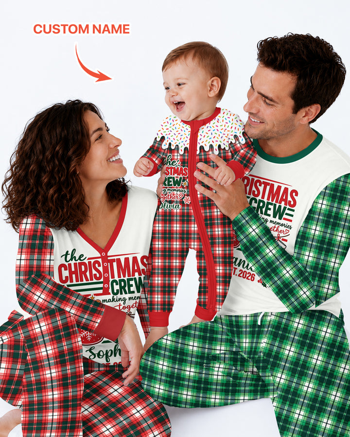The Christmas Crew Custom Name Bamboo Men's Pajama Set