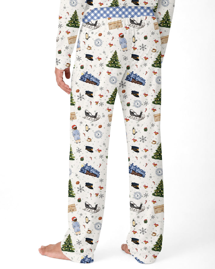 Custom Name North Pole Adventure Bamboo Men's Pajama Set