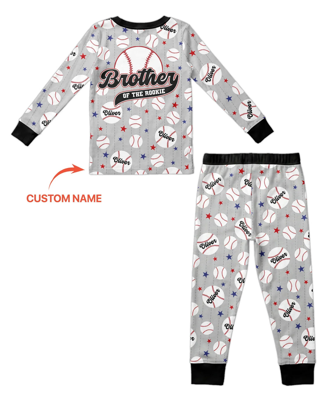 Zweiteiliges Langarm-Pyjama-Set mit Sommerfrüchten