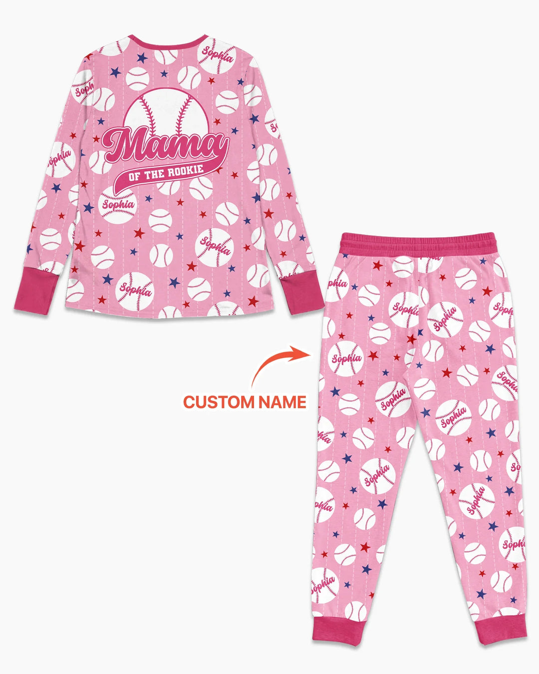 Conjunto de pijama de bambú a juego para mujer, «Novato del año», con nombre personalizado