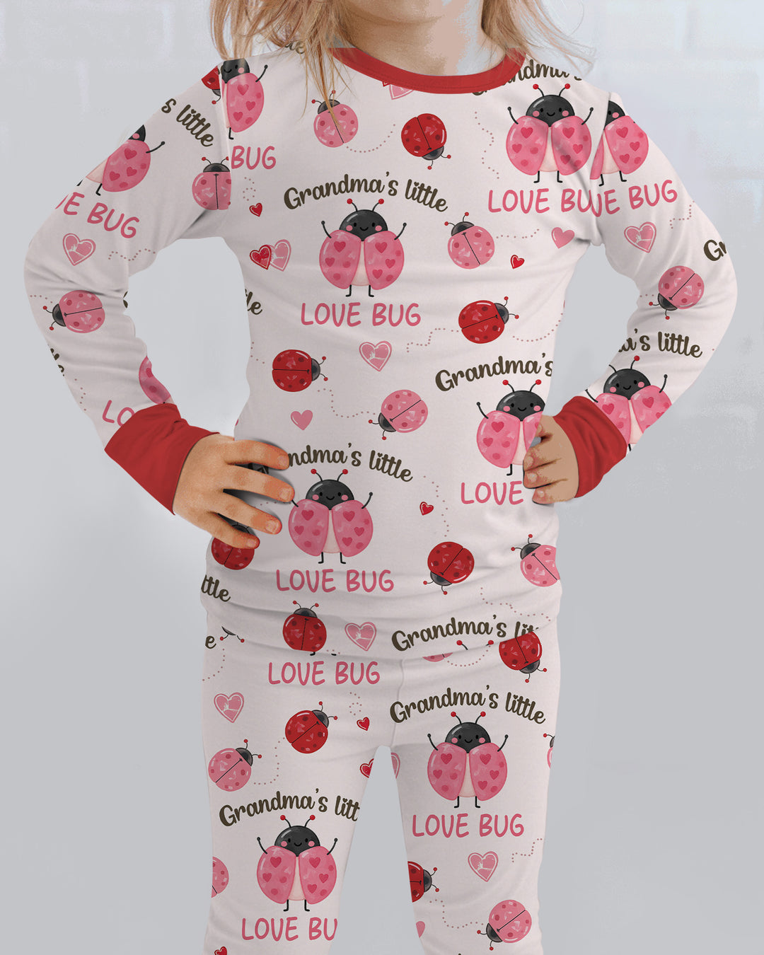 Grandma's Little Love Bug Bamboo Two Piece Long Sleeve Pajama Set