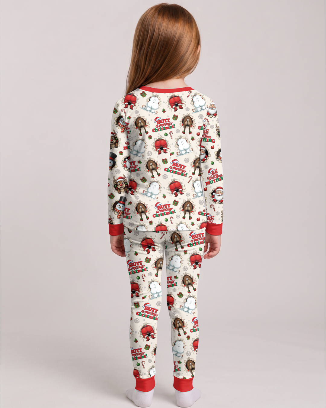 Funny Butt Christmas Squad Bamboo Two Piece Long Sleeve Pajama Set