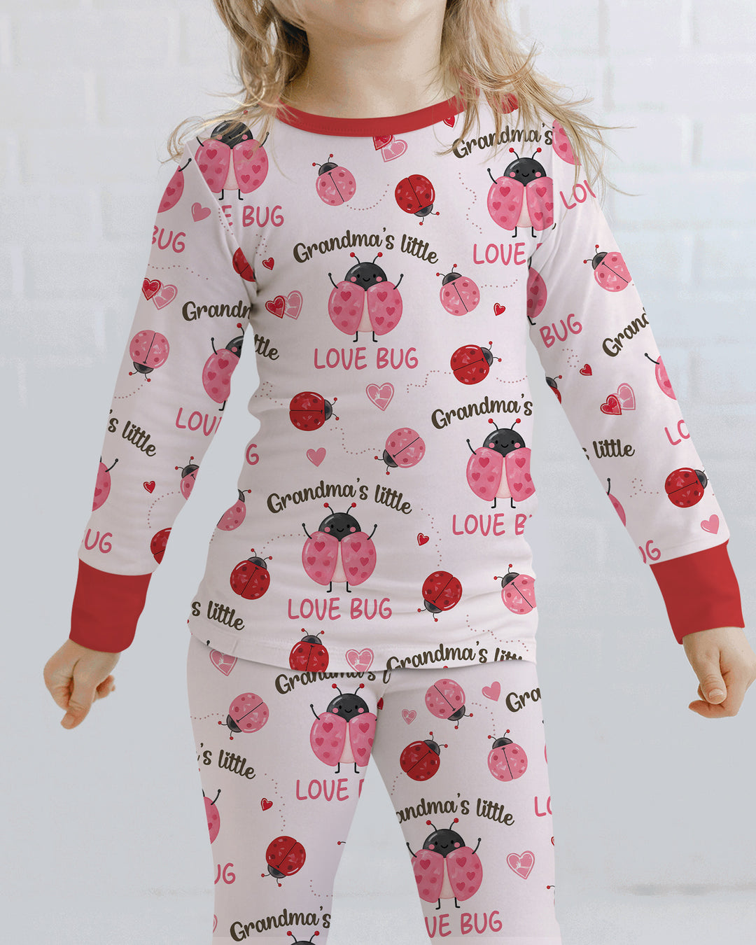Grandma's Little Love Bug Bamboo Two Piece Long Sleeve Pajama Set