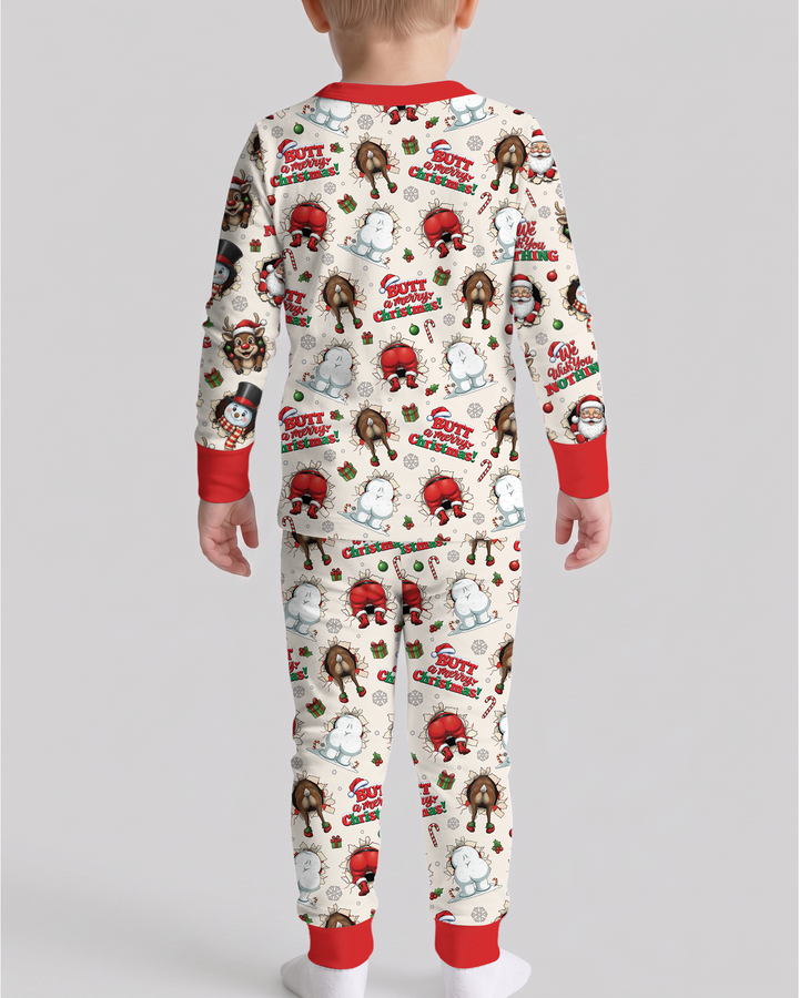 Funny Butt Christmas Squad Bamboo Two Piece Long Sleeve Pajama Set