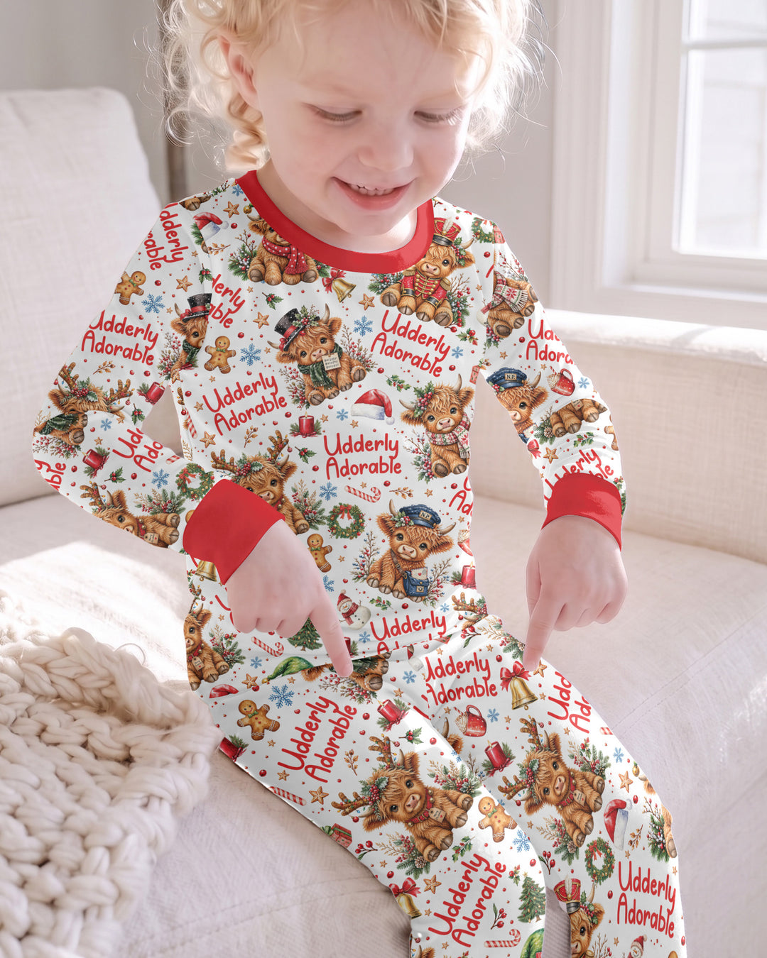 Udderly Adorable Bamboo Two Piece Long Sleeve Pajama Set