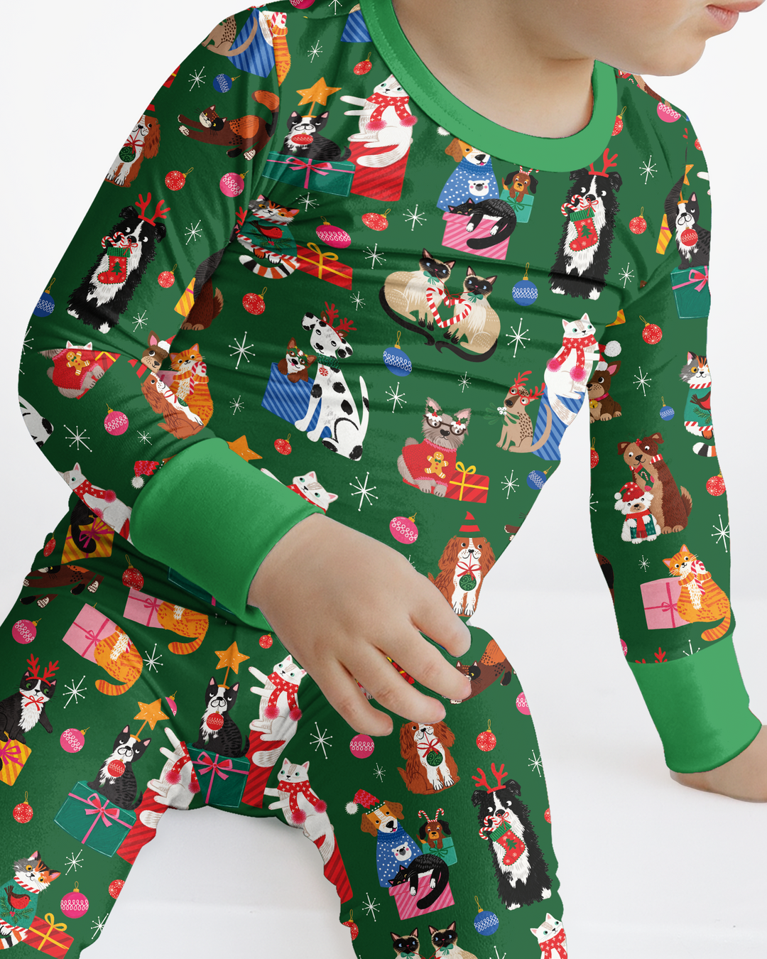 Christmas Paws Bamboo Two Piece Long Sleeve Pajama Set