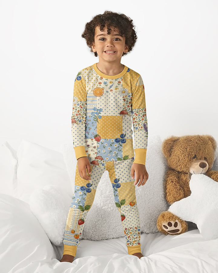 Lavender Orange Jam Bamboo Two Piece Long Sleeve Pajama Set