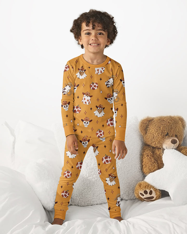 Howdy Spooky Cowboy Bamboo Two Piece Long Sleeve Pajama Set