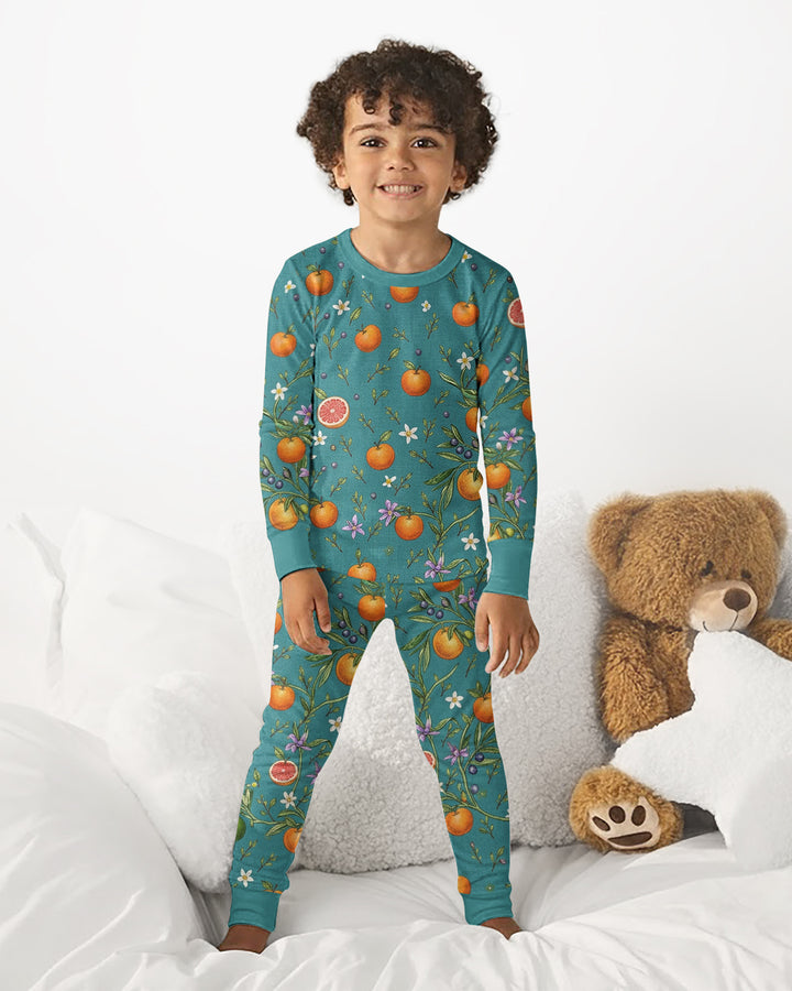 Fresh Citrus Breeze Bamboo Two Piece Long Sleeve Pajama Set