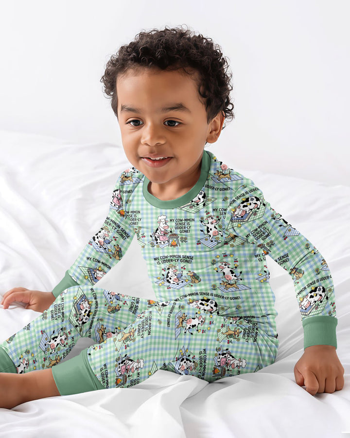 Common Sense Is Udderly Gone Bamboo Two Piece Long Sleeve Pajama Set