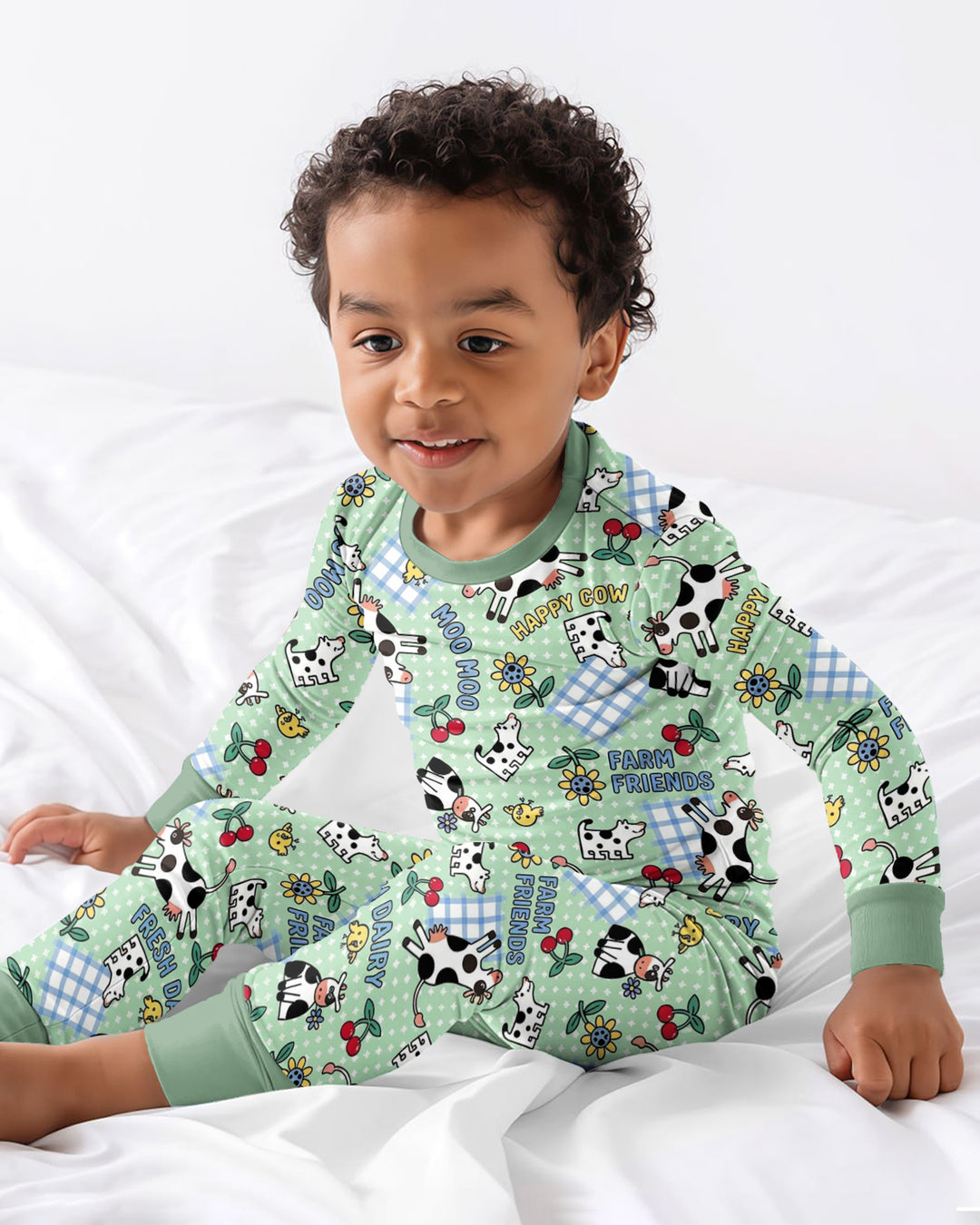 Moo Moo Chick Bamboo Two Piece Long Sleeve Pajama Set