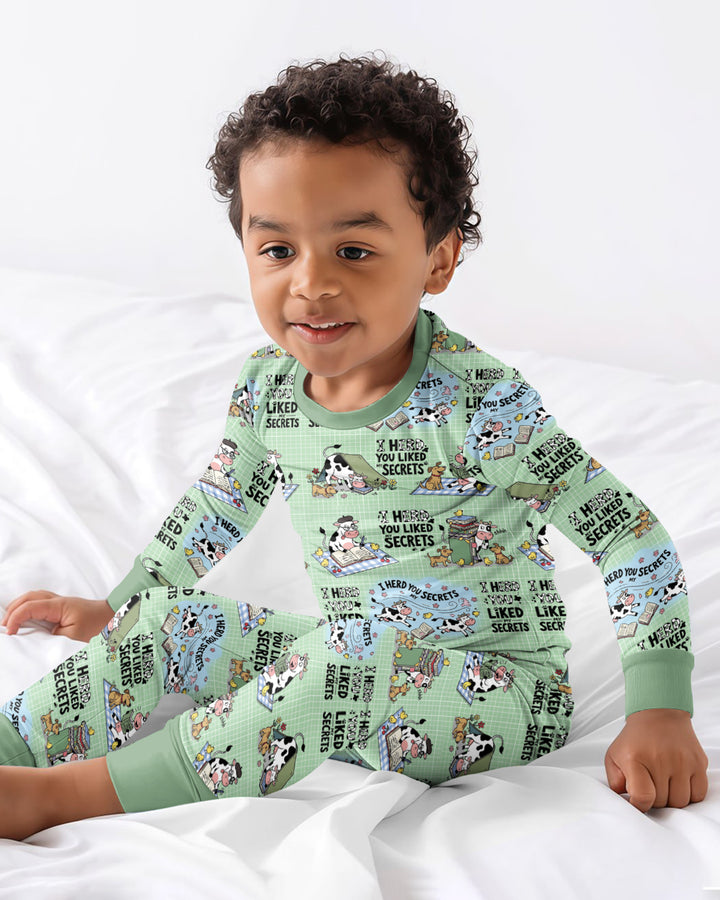 The Secret Gossip Club Bamboo Two Piece Long Sleeve Pajama Set