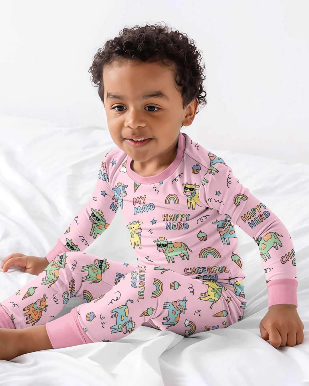 Not Your Ordinary Cow Bamboo Two Piece Long Sleeve Pajama Set